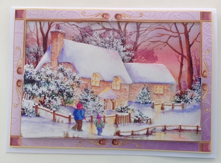 Watercolour Winter Cottages + Decoupage by Jennifer Archer