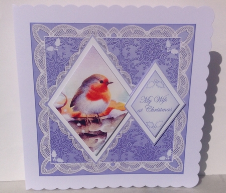 Blue Robin My Wife 7in Double Diamond Topper by Jennifer Archer