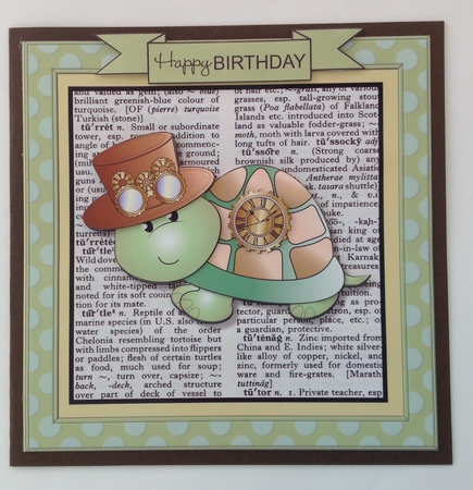 Green Steampunk Turtle Dictionary Topper Mini Kit by Jennifer Archer