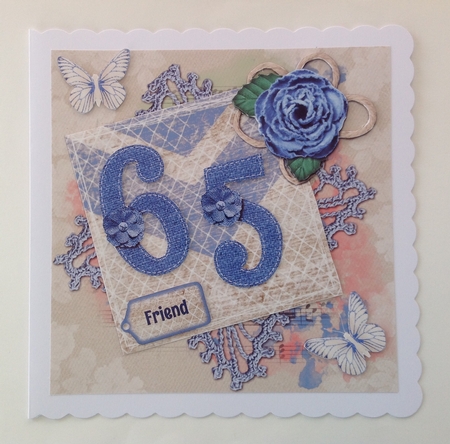 Rustic Rose Any Age Birthday Card Mini Kit by Jennifer Archer