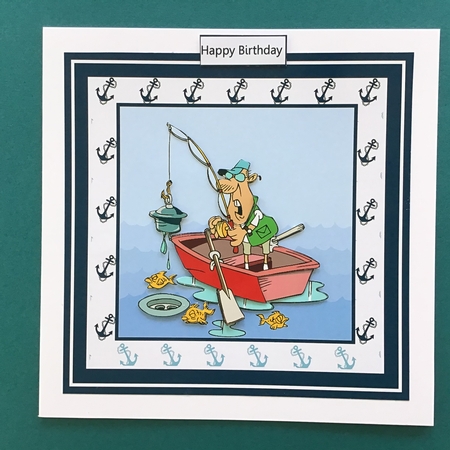 Lots of Junk and No Fish Card with Decoupage by Jennifer Archer