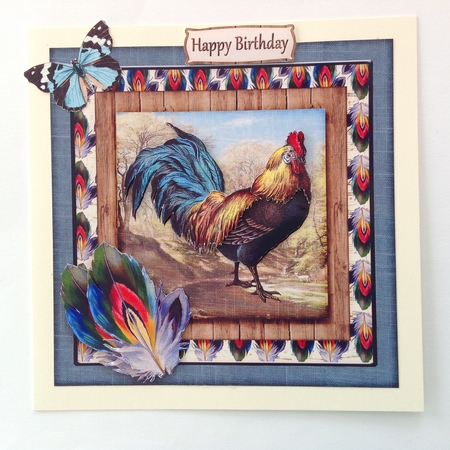 Cardtopper Country Love Rooster 397 by Jennifer Archer