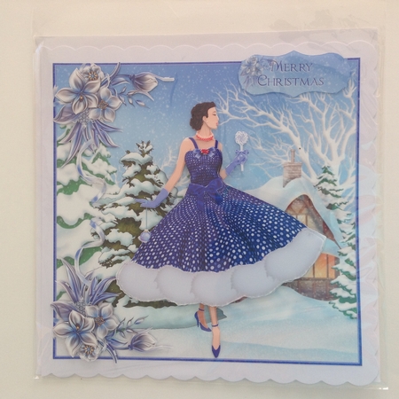 1950's Lady Christmas Snow Mini Kit by Jennifer Archer