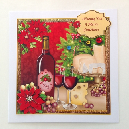 Ruby Wine and Cheese 8x8 Cf by Jennifer Archer