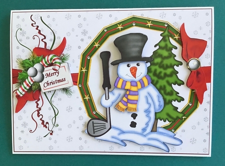Christmas Golf Snowman by Jennifer Archer