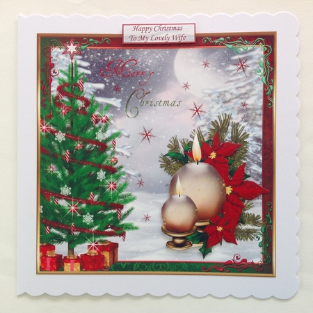 Christmas Sprinkle of Snow Decoupage Topper by Jennifer Archer