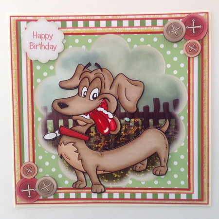 Hot Diggity Dog Card Front Kit by Jennifer Archer