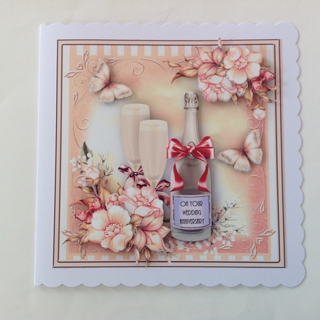 Wedding/anniversary Champagne Card Front Kit by Jennifer Archer