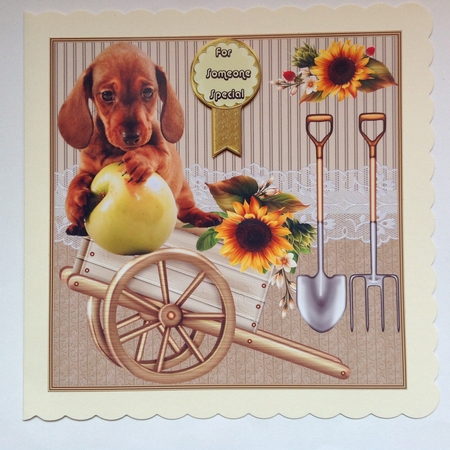 Dog With Apple by Jennifer Archer