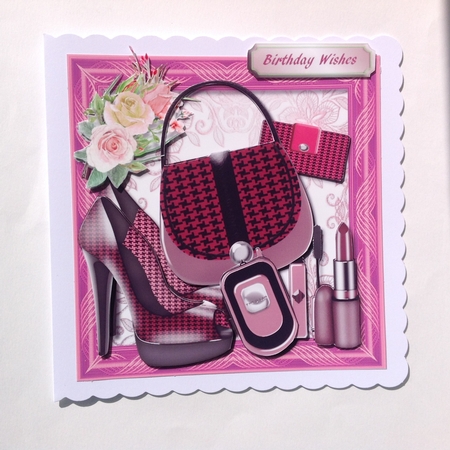 8x8 Kit lovely Deep Pink Ladies Accssories,  by Jennifer Archer