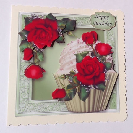 Red Roses Cupcake by Jennifer Archer