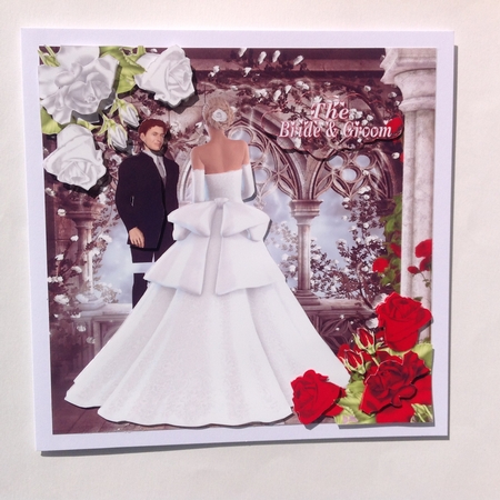 Red & White Roses Bride & Groom Mini Kit by Jennifer Archer