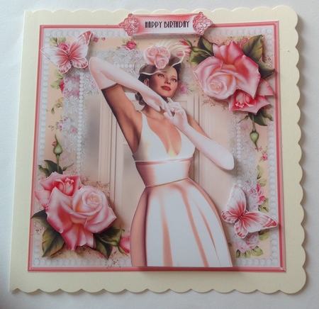 The Rose Hat Beauty Card Front Kit by Jennifer Archer