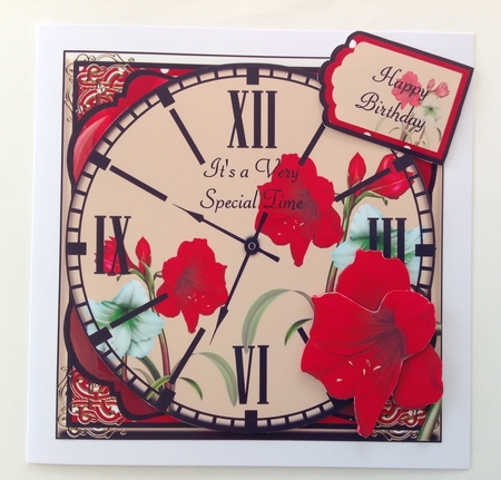 Special Times - Red Amaryllis & Polka Dots by Jennifer Archer