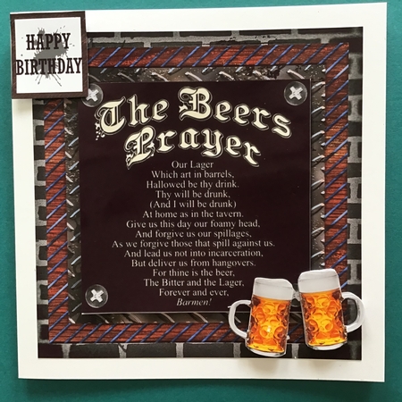 Beer Prayer Card 8 Card Front by Jennifer Archer