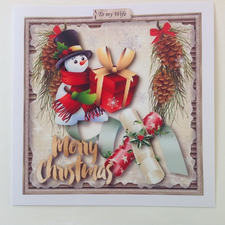 Holly Jolly Snowman Card Topper Featured Gallery Photo