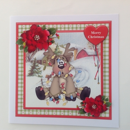 Christmas reindeer mini kit & decoupage by Jennifer Archer