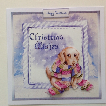 Christmas dog is a 7x7 card by Jennifer Archer