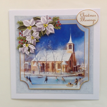 Scenic Christmas Winter Church by Jennifer Archer