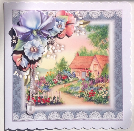 The Summer Cottage Card Front Kit 8x8 by Jennifer Archer