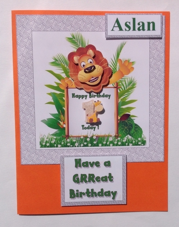 Lion 1st Birthday Sheet by Jennifer Archer