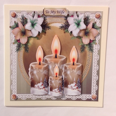 Beautiful Golden Candles & Flowers 8x8 Mini Kit by Jennifer Archer