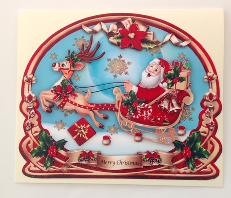 Christmas Eve with Cute Santa and Reindeer Mini Kit by Jennifer Archer