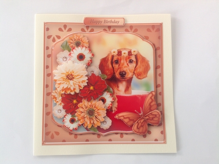 Pup in a Cup Decoupage Card Mini Kit by Jennifer Archer