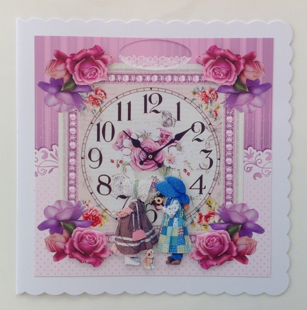 Clock Purple Card Front by Jennifer Archer