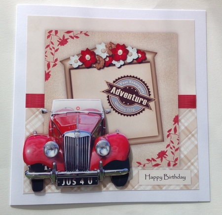 Male Card Vintage Car by Jennifer Archer