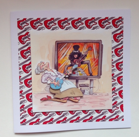 The Wrinklies Decoupage - Guitar Grandma by Jennifer Archer