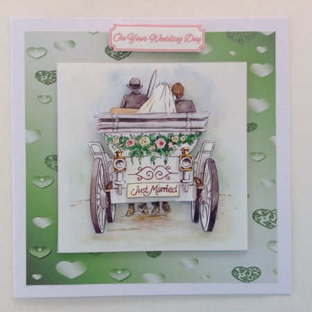 Wedding Decoupage - Just Married Carriage by Jennifer Archer
