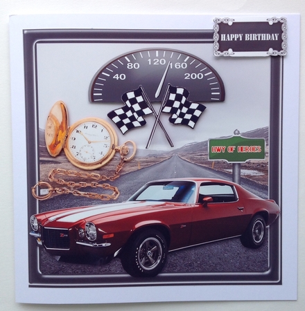 Mucle Cars Card Front Kit.  7 by Jennifer Archer