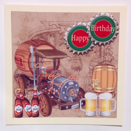 Brewery Happy Birthday card front by Jennifer Archer