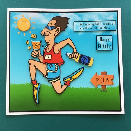 I Tried Running - decoupage by Jennifer Archer