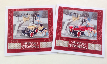 Christmas Vintage Cars Mini Kit by Jennifer Archer