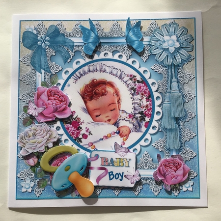 New Baby Boy Card Front Mini Kit  by Jennifer Archer