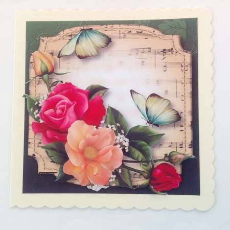 Sheet Music Plaque - Rose Bouquet by Jennifer Archer