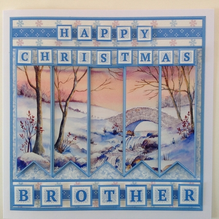 WINTER STREAM Christmas 7.5 Quick Card Kit Create Any Name Alphabet in 2 sizes by Jennifer Archer