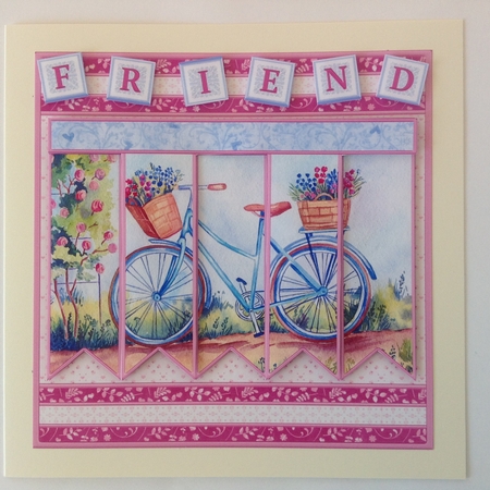 LADIES BICYCLE ENJOY THE RIDE 7.5 Alphabet and Age Quick Card Kit Create Any Name by Jennifer Archer