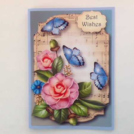 Sheet Music & Butterflies - Camellias by Jennifer Archer