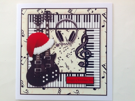 Christmas Music male card by Jennifer Archer