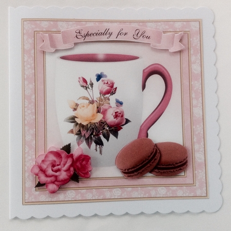 A Relaxing Cuppa 7x7 Card Front Topper by Jennifer Archer