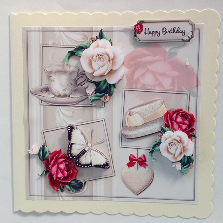 Floral Tea 8x8 Decoupage Mini Kit by Jennifer Archer