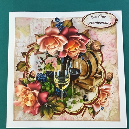 8x8 wine and roses for your anniversary mini kit by Jennifer Archer