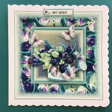Beautiful Tulips in a Watering Can Card Kit by Jennifer Archer