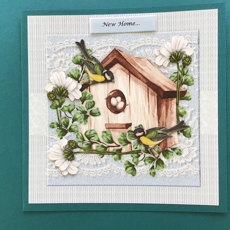 Vintage Wood Birdhouse New Home by Jennifer Archer