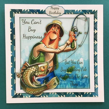 Buy A Fishing Rod Happiness 8x8 by Jennifer Archer