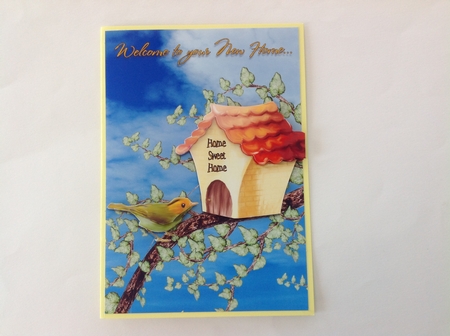 New Home Quick Card Front with Decoupage by Jennifer Archer