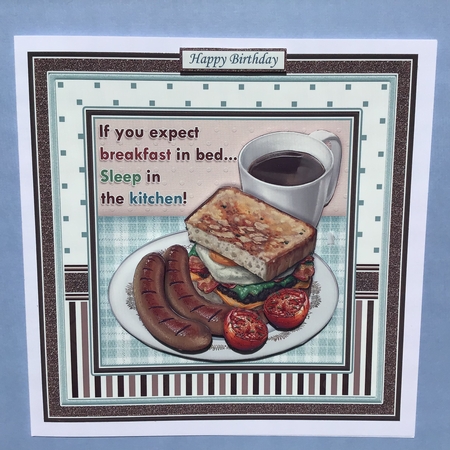 BREAKFAST IN BED 7.5 Decoupage & Insert Mini Kit All Occasions by Jennifer Archer
